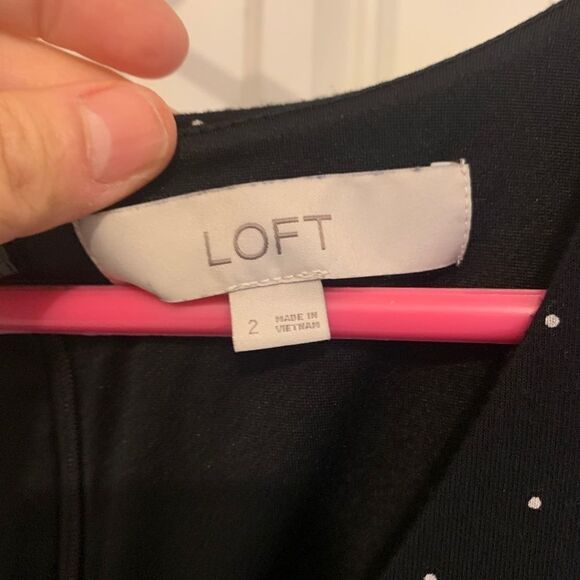 Loft black polkadot v-neck tank dress 2 - Picture 4 of 4